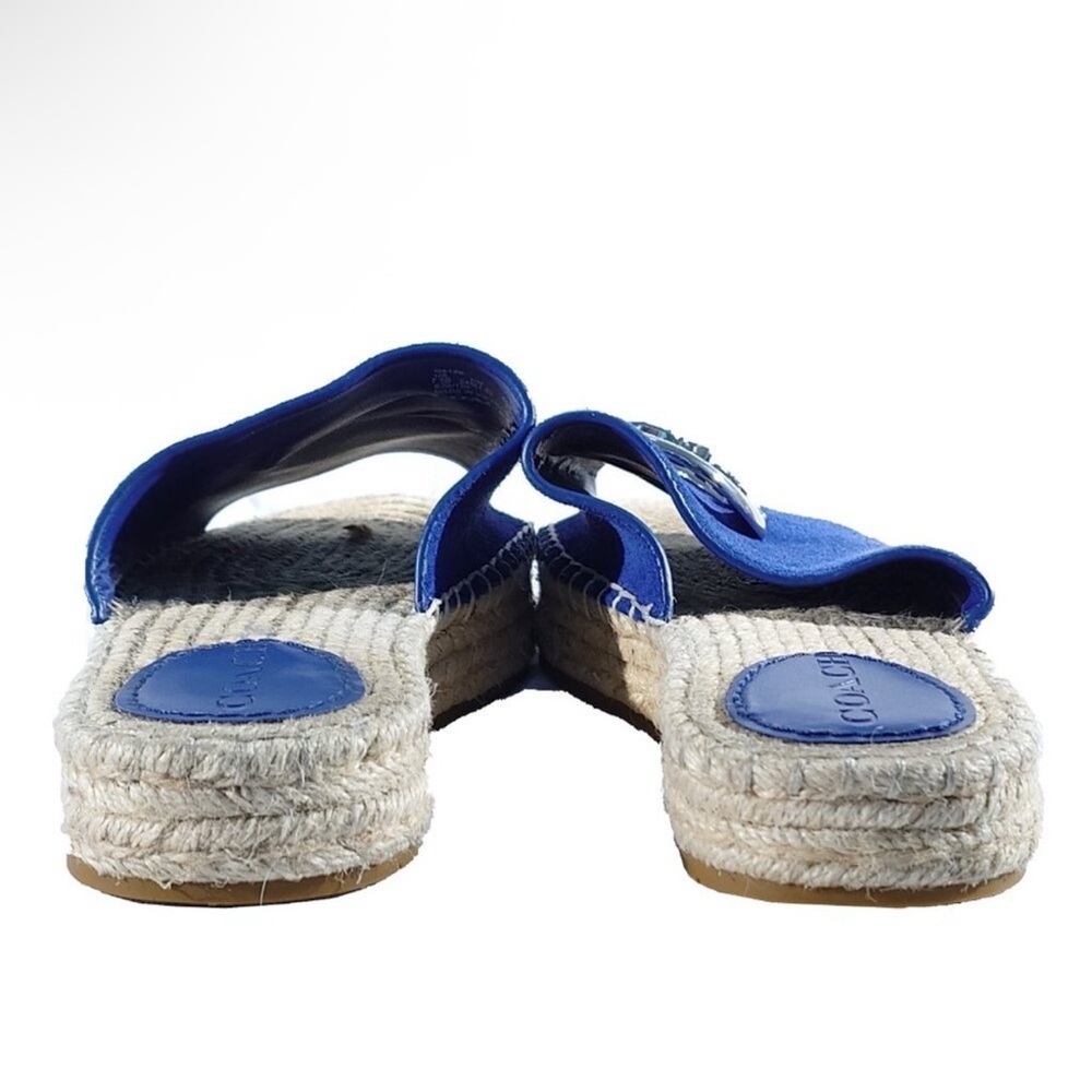 Coach Blue Espadrille Slides - Picture 7 of 11
